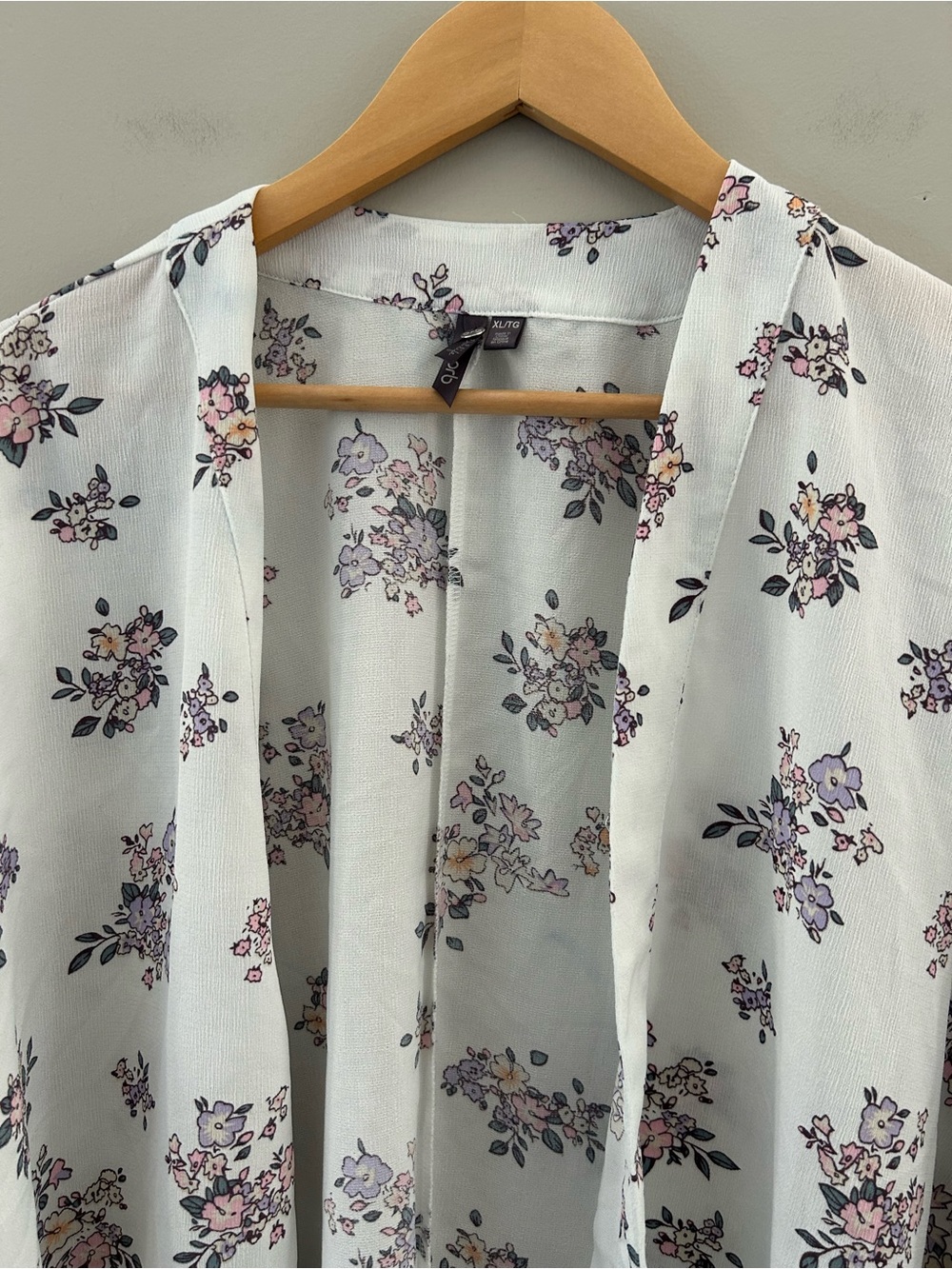 Orb Floral Open Front Airy Kimono Cover Up Shawl Cardigan - Picture 6 of 6